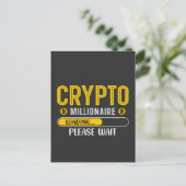 Crypto Millionaire Loading Crypto Währung Postcar Postkarte (Stehend Vorderseite)