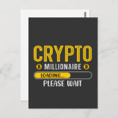Crypto Millionaire Loading Crypto Währung Postcar Postkarte (Vorne/Hinten)