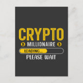Crypto Millionaire Loading Crypto Währung Postcar Postkarte (Vorderseite)