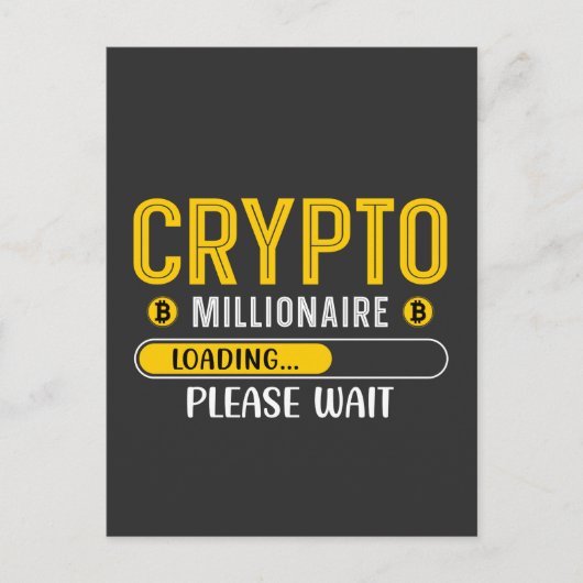 Crypto Millionaire Loading Crypto Währung Postcar Postkarte (Vorderseite)