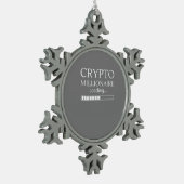 Crypto Millionaire Loading lustige Handelsmünze Schneeflocken Zinn-Ornament (Links)