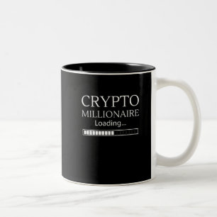 Crypto Millionaire Loading lustige Handelsmünze Zweifarbige Tasse