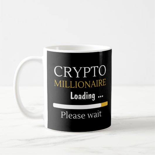 Crypto Millionaire Loading lustige Online-Handel Kaffeetasse (Links)