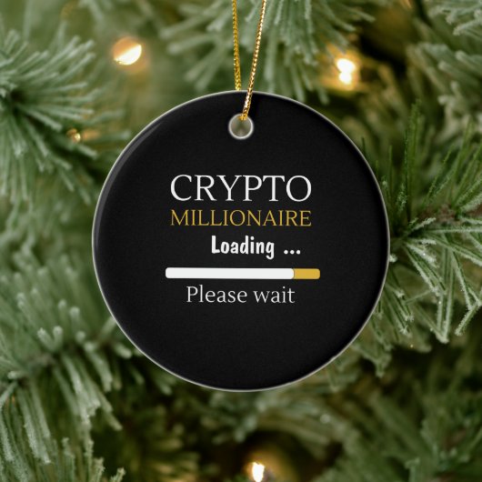 Crypto Millionaire Loading lustige Online-Handel Keramik Ornament (Baum)