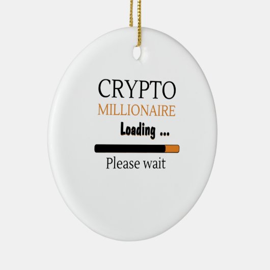 Crypto Millionaire Loading lustiges Trading nft Keramik Ornament (Rechts)