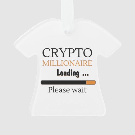 Crypto Millionaire Loading lustiges Trading nft Ornament (Rückseite)
