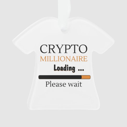 Crypto Millionaire Loading lustiges Trading nft Ornament (Vorderseite)