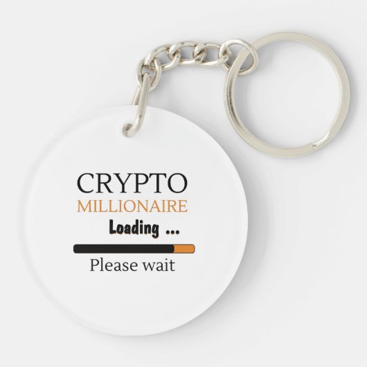 Crypto Millionaire Loading lustiges Trading nft Schlüsselanhänger (Rückseite)