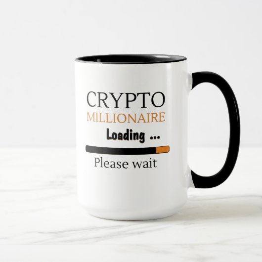 Crypto Millionaire Loading lustiges Trading nft Tasse (Rechts)
