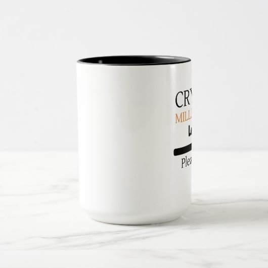 Crypto Millionaire Loading lustiges Trading nft Tasse (Zentrum)