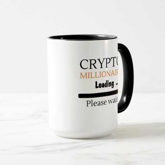 Crypto Millionaire Loading lustiges Trading nft Tasse (VorderseiteRechts)