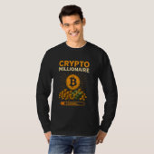 Crypto Millionaire Loading Stack Cash Bitcoin Desi T-Shirt (Vorne ganz)