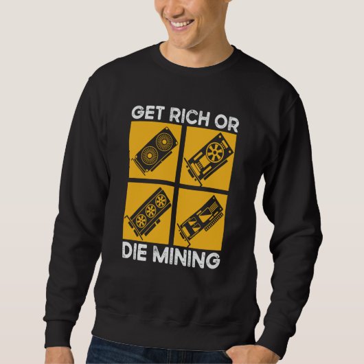 Crypto Miner Cryptocurrency Blockchain Technology  Sweatshirt (Vorderseite)