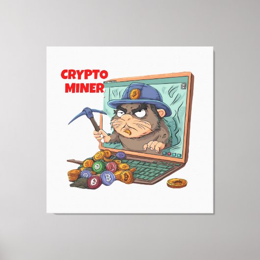 Crypto Miner Leinwanddruck (Vorderseite)