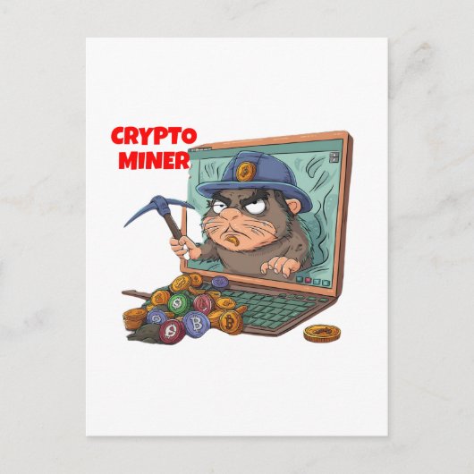 Crypto Miner Postkarte (Vorderseite)