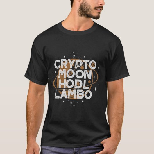 Crypto Moon Hodl Lambo T-Shirt (Vorderseite)