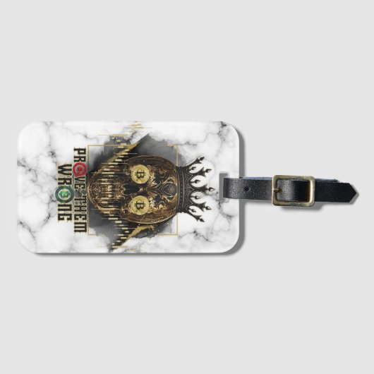 Crypto Motivation | Bitcoin | Prove them wrong  Gepäckanhänger (Vorderseite (Horizontal))