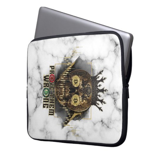 Crypto Motivation | Bitcoin | Prove them wrong Laptopschutzhülle (Vorderseite Links)