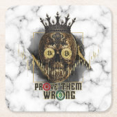 Crypto Motivation | Bitcoin | Prove them wrong Rechteckiger Pappuntersetzer (Vorderseite)