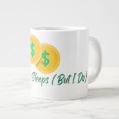 Crypto Never Sleeps But I Do Mug Jumbo-Tasse (Vorderseite Rechts)