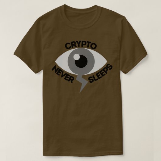 Crypto Nie schläft 1 T-Shirt (Design vorne)