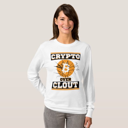 Crypto Over Clout™ Bitcoin Assets über Algorithmen T-Shirt (Vorne ganz)