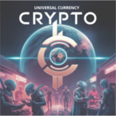 Crypto Planet Aufkleber (Vorderseite)