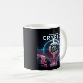 Crypto Planet Black Kaffeetasse (VorderseiteRechts)