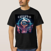 Crypto Planet Black T-Shirt (Vorderseite)