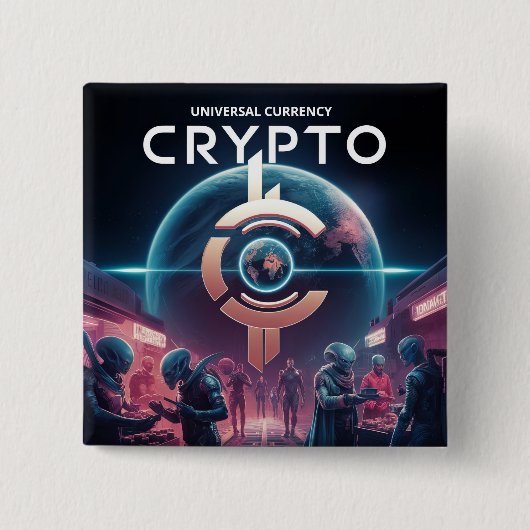 Crypto Planet Button (Vorderseite)