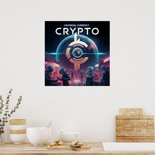 Crypto Planet Poster (Küche)