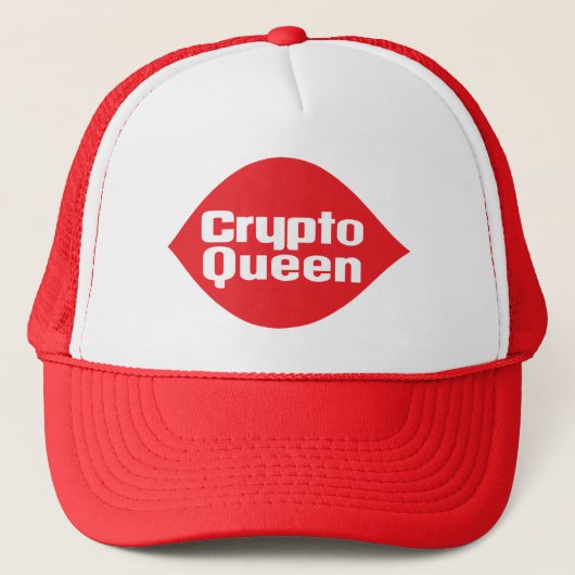 Crypto Queen Parody Image T-Shirt Trucker Hat Truckerkappe (Vorderseite)