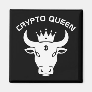 Crypto Queen Personalisiert Black Magnet
