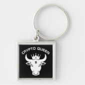 Crypto Queen Personalisiert Black Schlüsselanhänger (Vorne)