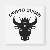 Crypto Queen Personalisiert White Magnet (Vorne)