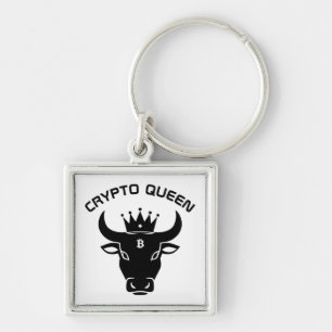 Crypto Queen Personalisiert White Schlüsselanhänger