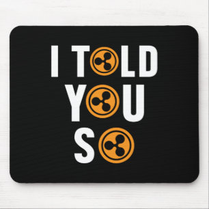 Crypto Ripple Cryptowährung XRP Bitcoin-Geschenk Mousepad
