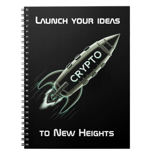 Crypto Rocket Notizblock (Vorderseite)