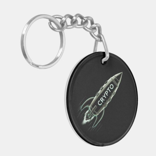 Crypto Rocket Schlüsselanhänger (Vorderseite links)