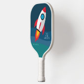 Crypto Rocket To The Moon with Custom Name Pickleball Schläger (Links)