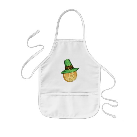 Crypto St Patrick Coin Kinderschürze (Vorne)