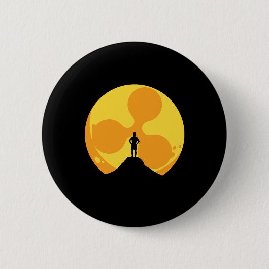 Crypto Sun Ripple XRP Kryptowährung Geldgeschenk Button (Vorderseite)