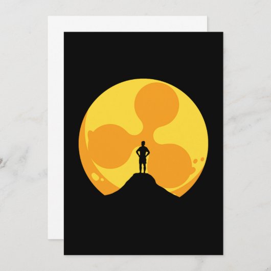 Crypto Sun Ripple XRP Kryptowährung Geldgeschenk Einladung (Vorne/Hinten)