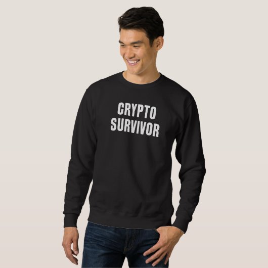 Crypto Survivor Cryptocurrency Blockchain Defi Cef Sweatshirt (Vorne ganz)