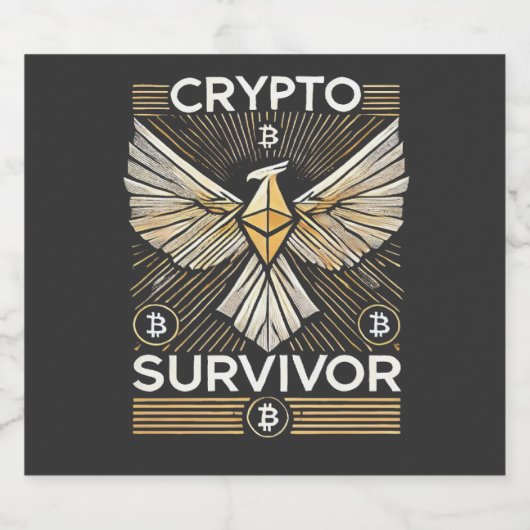 Crypto Survivor Schaumweinetikett (Einzelnes Label)