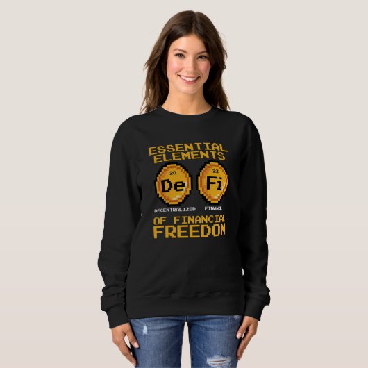 Crypto Trader Cryptocurrency Decentralized Finance Sweatshirt (Vorne ganz)
