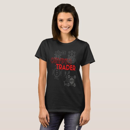 Crypto Trader for Investor NFT Cryptocurrency T-Shirt (Vorne ganz)