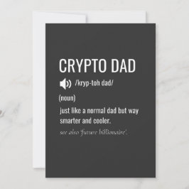 Crypto Vater Definition Bitcoin HODL Vatertag Feiertagskarte
