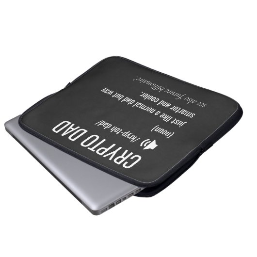 Crypto Vater Definition Bitcoin HODL Weihnachten Laptopschutzhülle (Vorne Knopf)