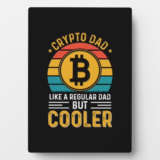Crypto Vater Retro Sunset Fotoplatte (Vorderseite)